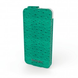 Kensington Portofolio Flip Wallet - Étui pour téléphone portable - autruche sarcelle - pour Apple iPhone 5