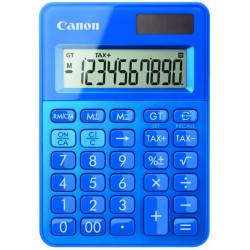 Canon LS-100K - Calculatrice de bureau - 10 chiffres - panneau solaire, pile - bleu métallique