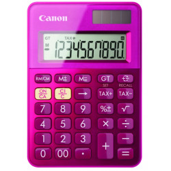 Canon LS-100K - Calculatrice de bureau - 10 chiffres - panneau solaire, pile - rose métallique