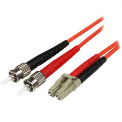 StarTech.com 1m Fiber Optic Cable - Multimode Duplex 50/125 - LSZH - LC/ST - OM2 - LC to ST Fiber Patch Cable - Cordon de racco